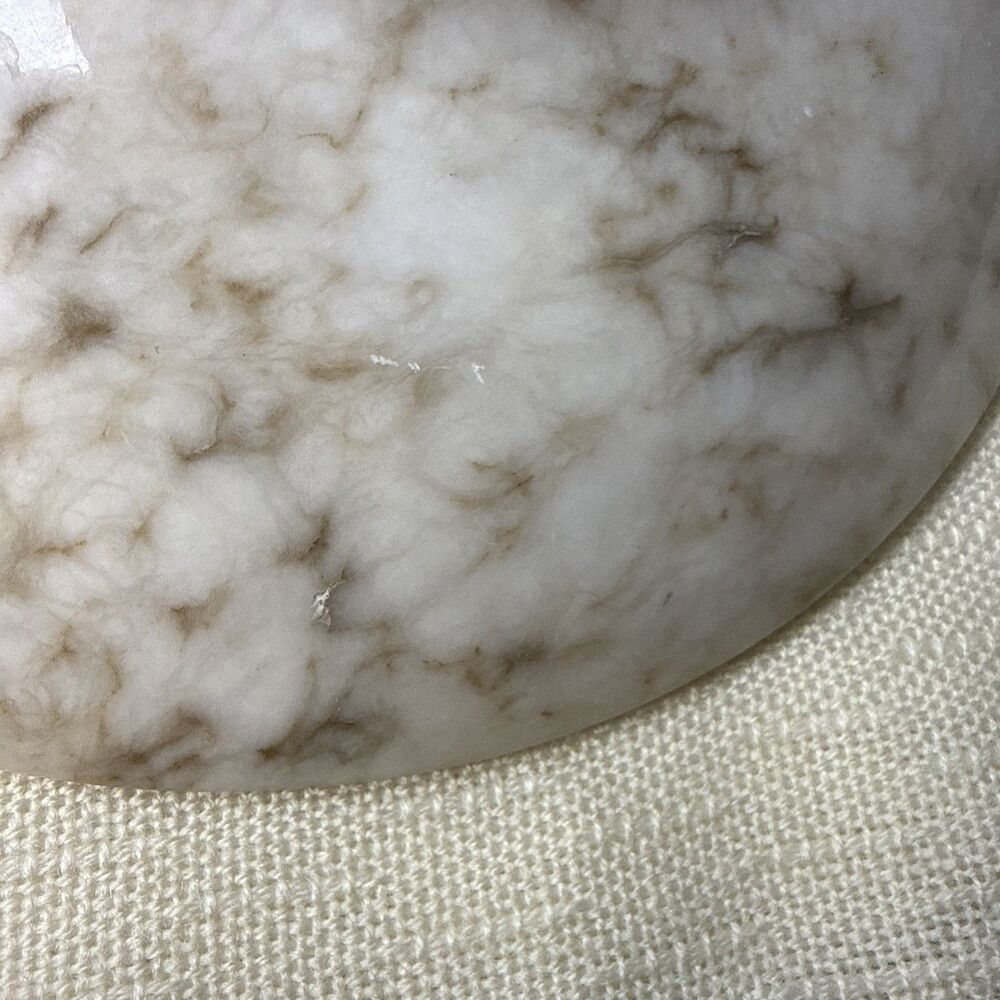 Vintage Italian Marble Pedestal Fruit Bowl Centerpiece 9.5”X 2.75” - Picture 10 of 11